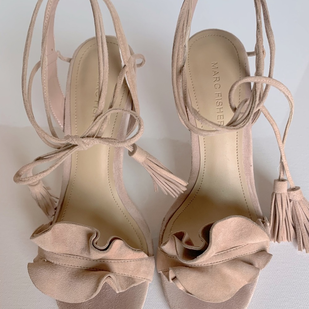 Marc Fisher Pink Suede High Heel Sandals Size 7
